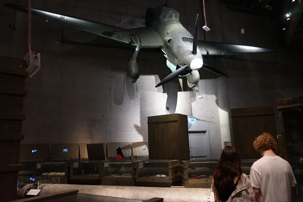 Avion d'attaque allemand, Messerschmitt Bf-109 dans le Musée de la 2e guerre mondiale à Gdansk.
