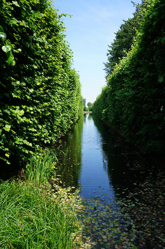 Bassin dans le Parc d'Oliwa à Gdansk.