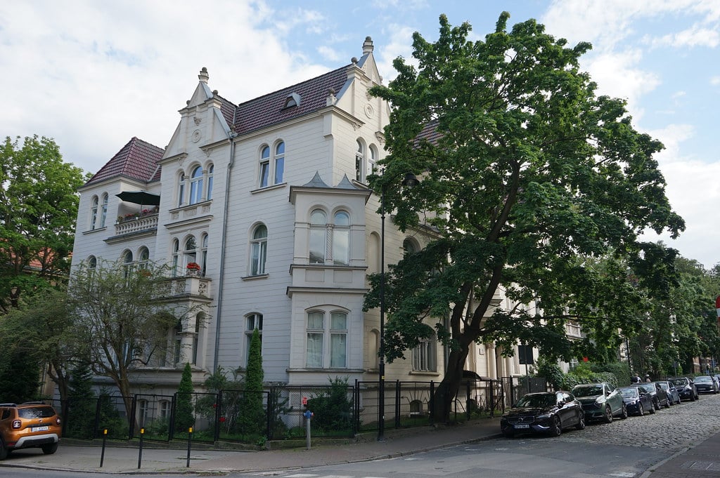 Immeuble dans le quartier de Wrzeszcz à Gdansk.