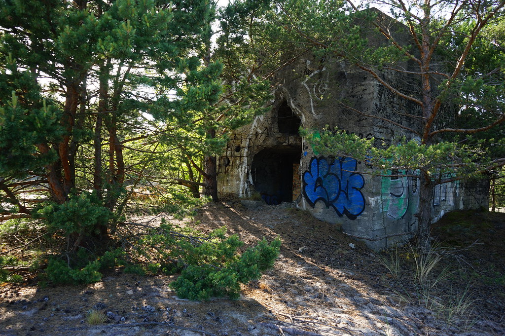 Fortifications militaires dans la Réserve Naturelle des dunes de Hel.