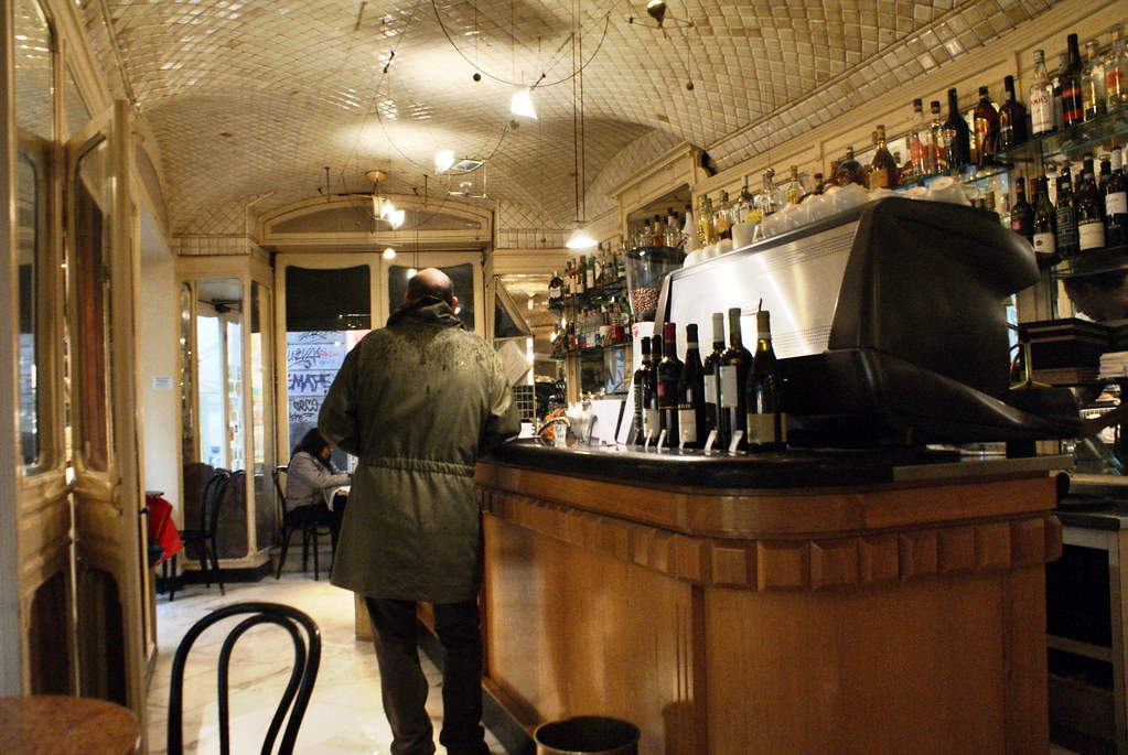 Caffè degli Specchi, le plus vieux café de Gênes.