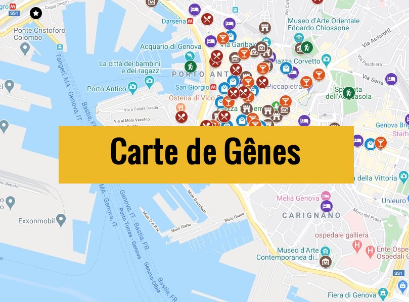 gênes carte italie