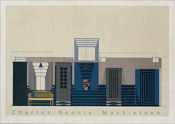 Dessin pour le Willow Tearooms, à Glasgow (1917) par Charles Rennie Mackintosh