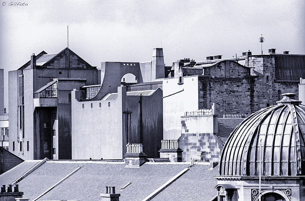 Glasgow School of Art à Glasgow, édifice dessiné par Charles Rennie Mackintosh – Photo de Gillfoto