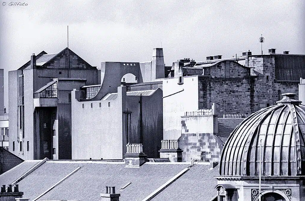 Glasgow School of Art à Glasgow, édifice dessiné par Charles Rennie Mackintosh – Photo de Gillfoto