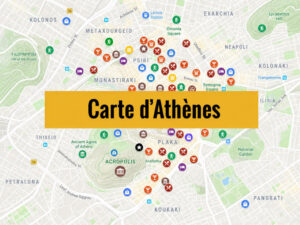 Carte d&rsquo;Athènes : Tous les lieux du guide