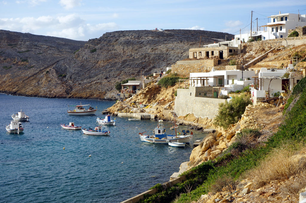Dans la crique de Cheronissos au nord de l'île de Sifnos.