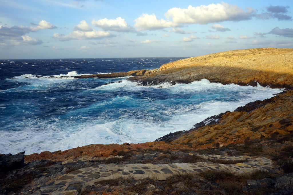Formidable houle au nord de Sifnos.