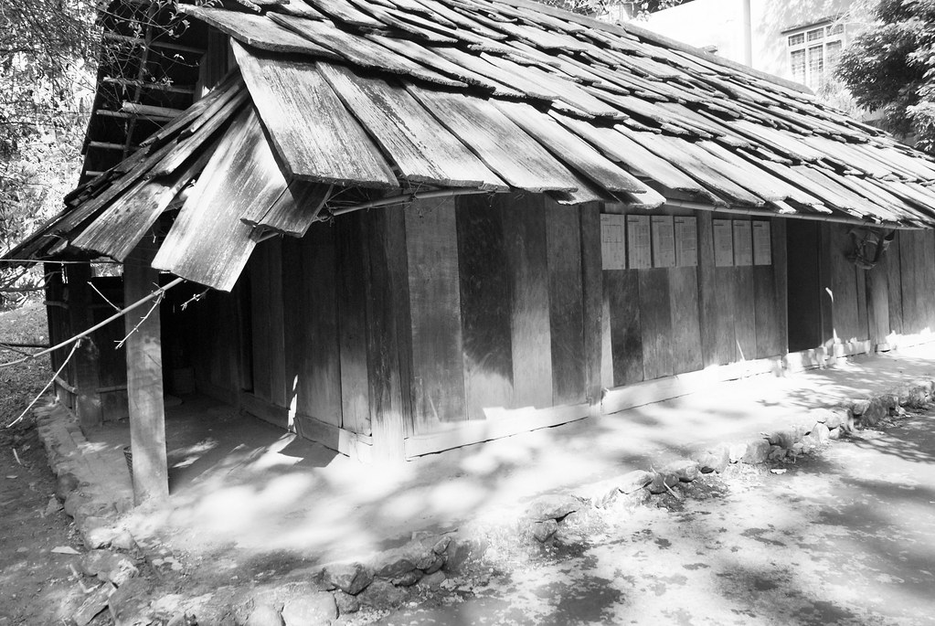 Maison des Hmongs dans le musée ethnographique d’Hanoi au Vietnam.