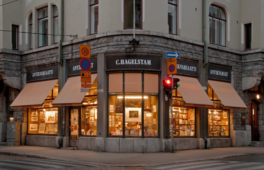 Librairie antiquaire Cecil Hagelstam à Helsinki.