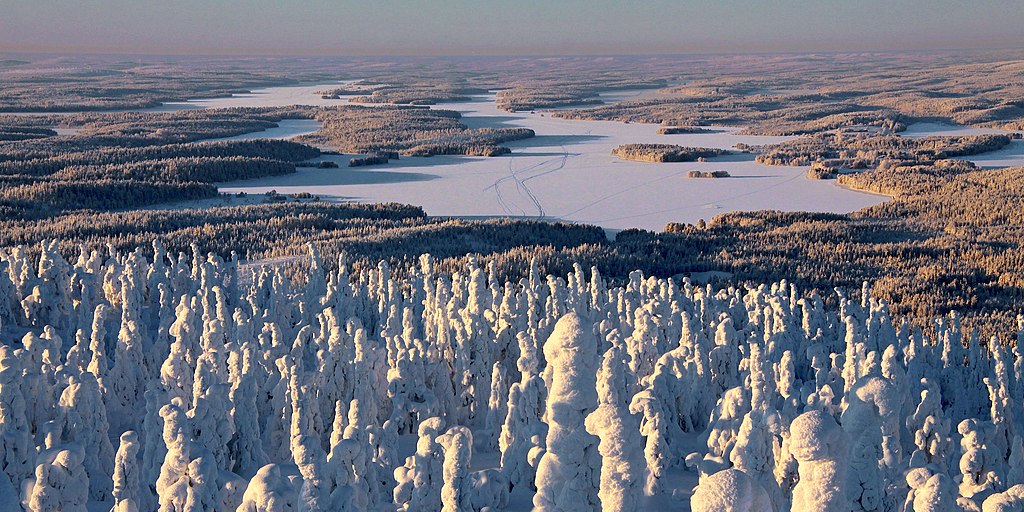 Paysage de Finlande : Hiver au bord de Lac Iijärvi - Photo de Guillaume Baviere
