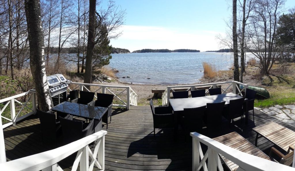 Terrasse sur plage du Jollas 89, hôtel pas cher d'Helsinki.