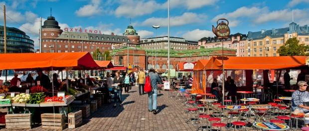 Halle-marché d'Helsinki : Hakaniemen Kauppahalli.