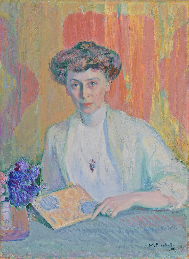 "Portrait de Tyra Hasselblatt" Oeuvre de Magnus Enckell (1910) dans le HAM, Helsinki Art Museum.