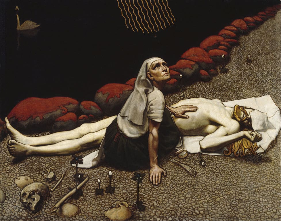 "Mère de Lemminkäinens" (1897) d'Akseli Gallen Kallela au Musée Ateneum à Helsinki.