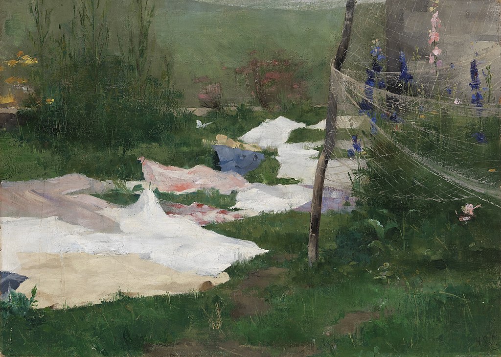 "Linge en train de sécher" (1883) de Helene Schjerfbeck au Musée Ateneum à Helsinki.