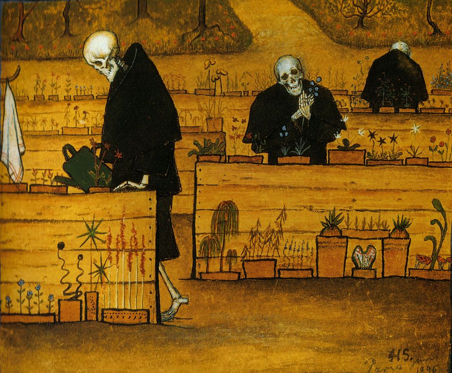 Jardin de la mort (1888) de Hugo Simberg au Musée Ateneum à Helsinki.