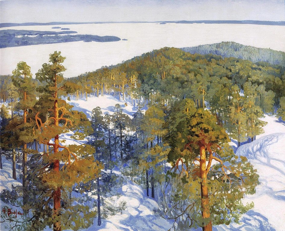 Paysage de Biese Talvinen (1920) au Musée Ateneum à Helsinki.