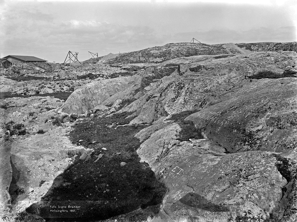 Paysage du centre d'Helsinki vers 1900.