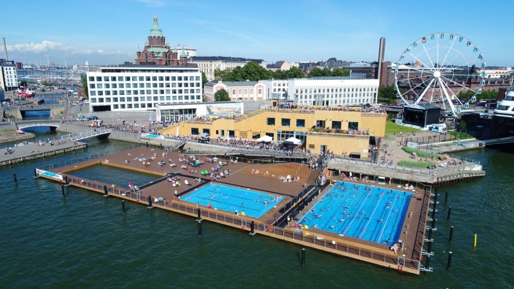 Sauna à Helsinki : Sauna et piscine au Allas Sea Pool.