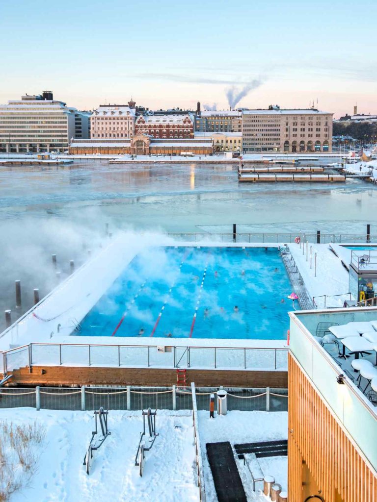 Sauna à Helsinki : Sauna et piscine au Allas Sea Pool.