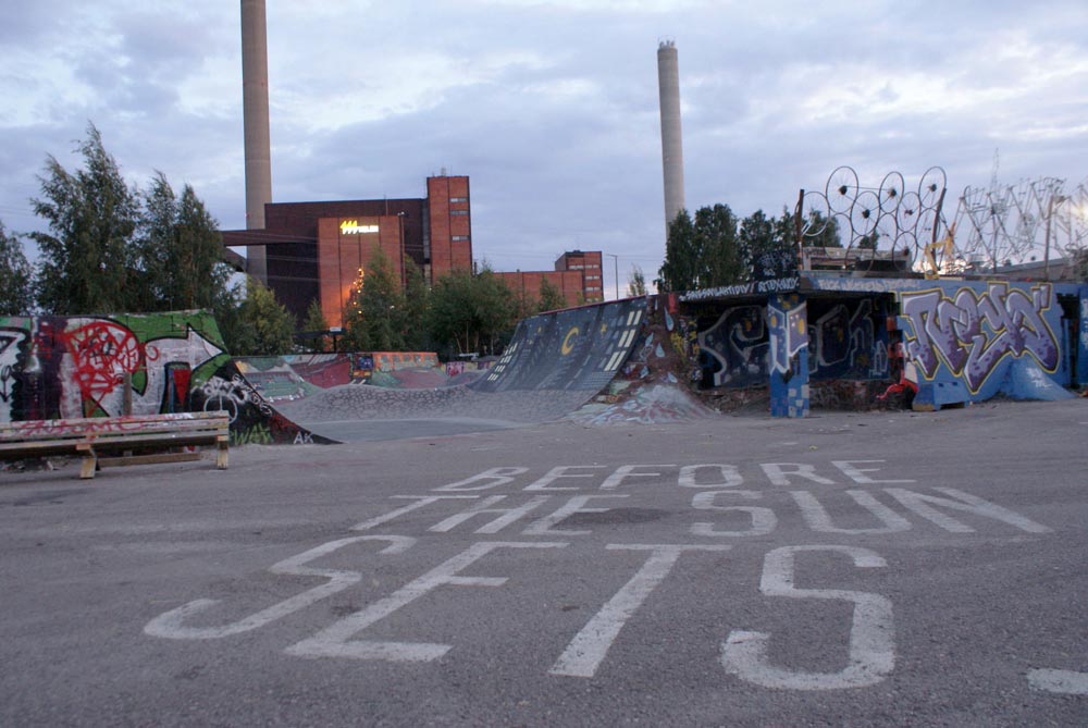 Skatepark près du bar à bière / microbrasserie Stadin Panimo à Helsinki.