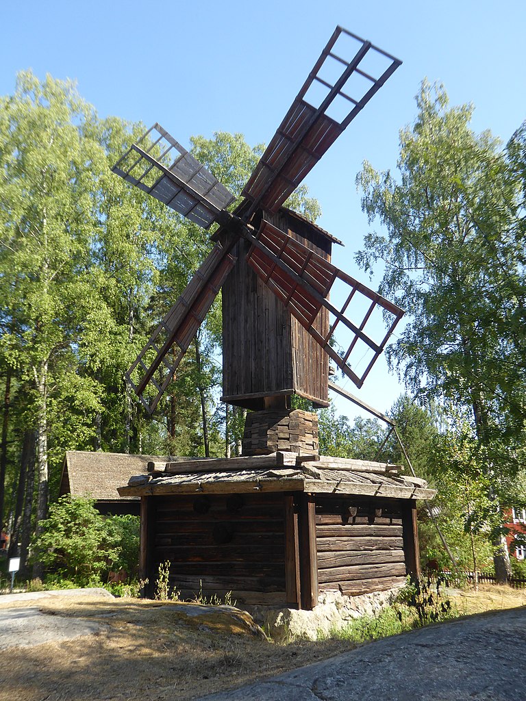 Moulin sur l'île de Seurasaari, parc et musée ethnographique en plein air (Skansen) d'Helsinki - Photo de Nemo Bis