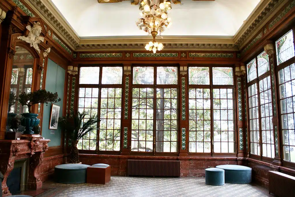 La superbe véranda art nouveau de la Villa Lumière à Lyon.