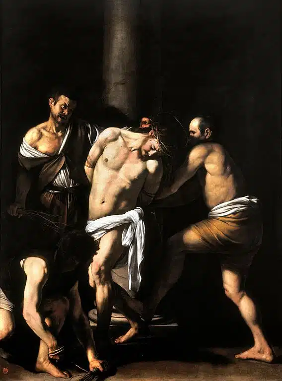 > La flagellation du Christ par Caravaggio (1607).