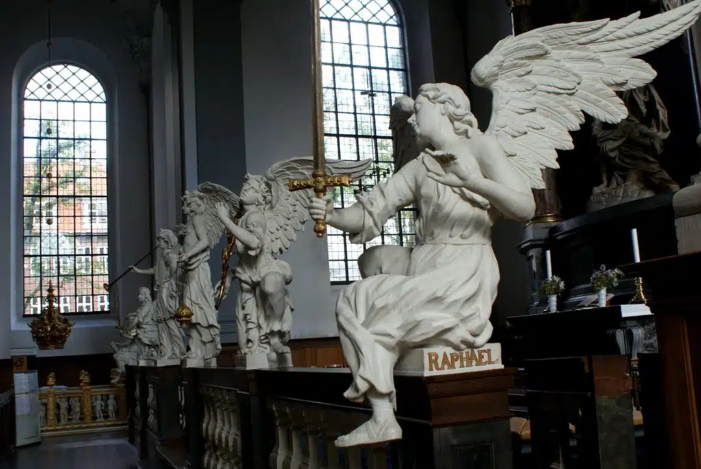 Autel baroque de l'église Notre Sauveur à Copenhague.