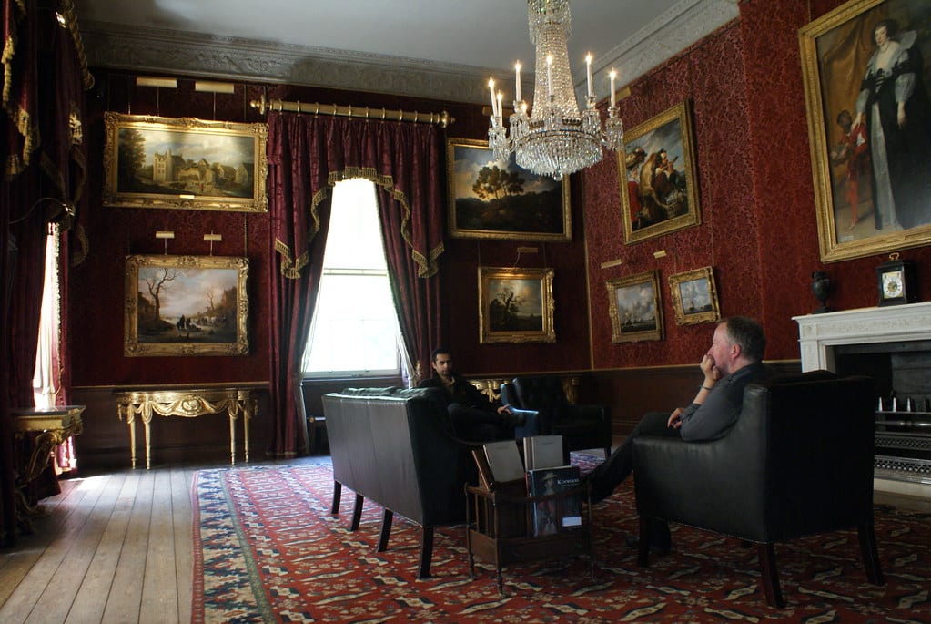 Kenwood House à Londres, la salle avec les toiles les plus impressionnantes.