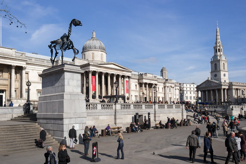 L'église St Martin in the fields à côté de la National Gallery sur Trafalgar square à Londres. Photo de Garry Knight.