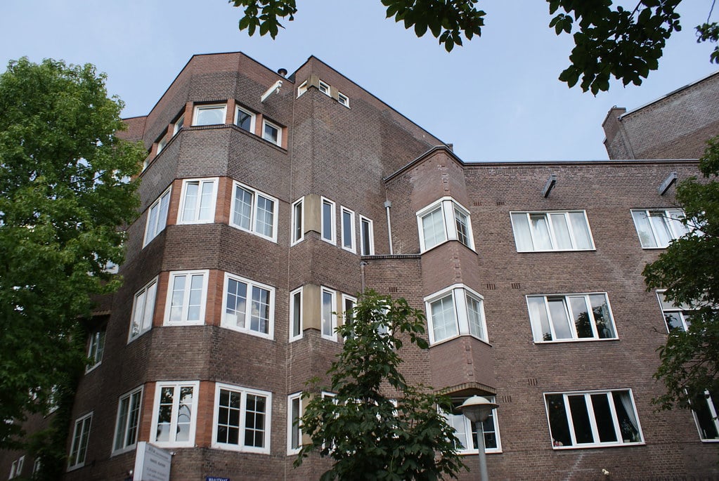 > Immeuble d'habitation dans le Pijp à Amsterdam.