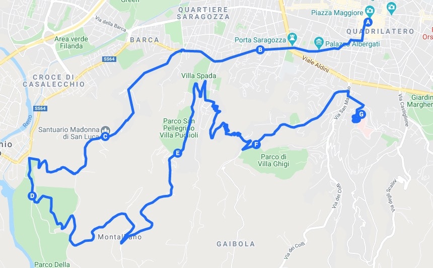 Itinéraires à Bologne en 3 jours, jour 3 : Grand tour des collines