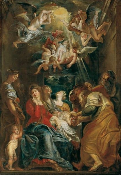 > "La circoncision de Jésus", tableau de Rubens dans l'église du Gesù à Gênes.