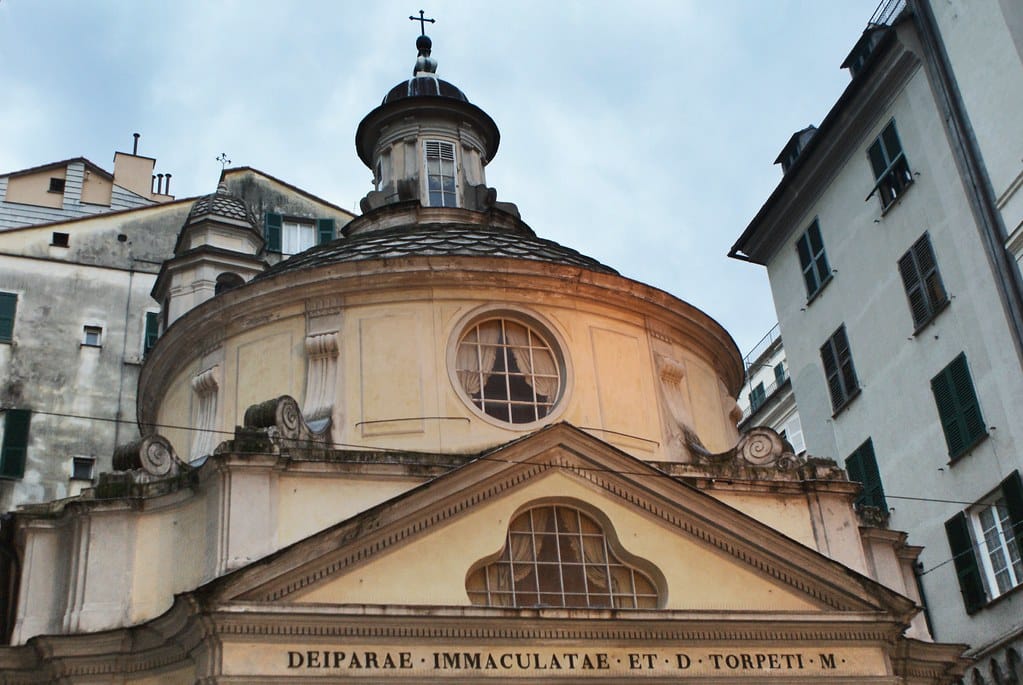 > Eglise San Torpete, petite merveille baroque à Gênes.