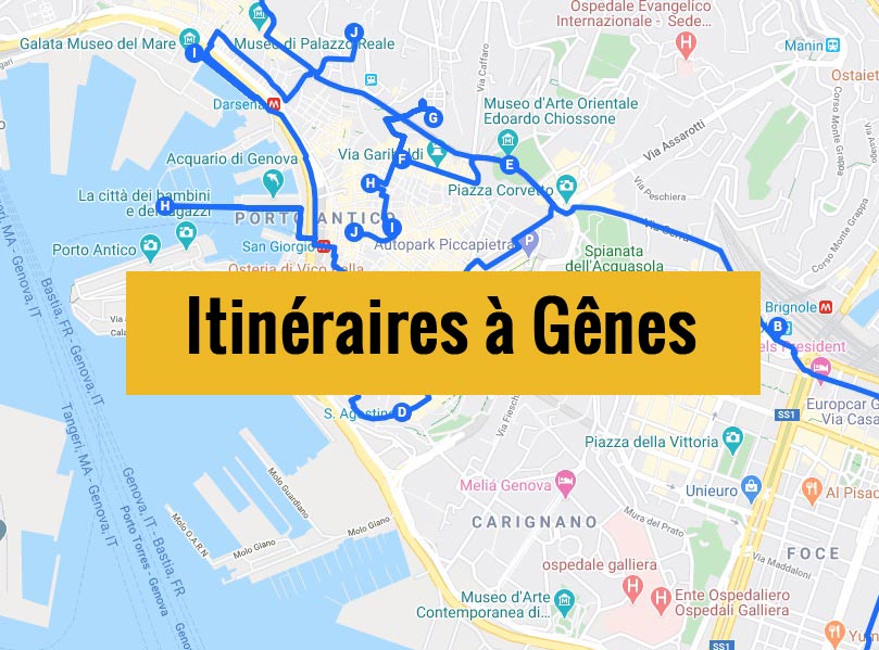 Lire la suite à propos de l’article Itinéraires à Gênes en 2, 3 jours : Parcours à pied en 28 étapes