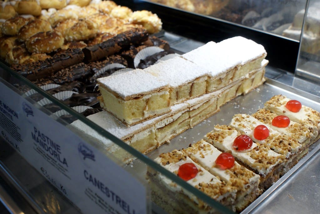 Gateaux crémeux de la patisserie Giuse Genova à Gênes.