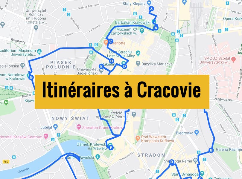 Itinéraires détaillés pour visiter Cracovie (Pologne) en 2, 3 jours ou plus.