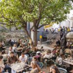 Antic teatre, bar avec une cour arborée à Barcelone [Ribera]