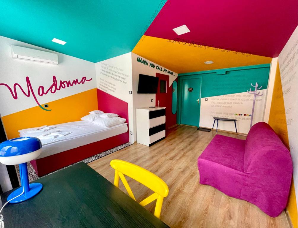 Chambre de l'Hotel Good Times House à Katowice.