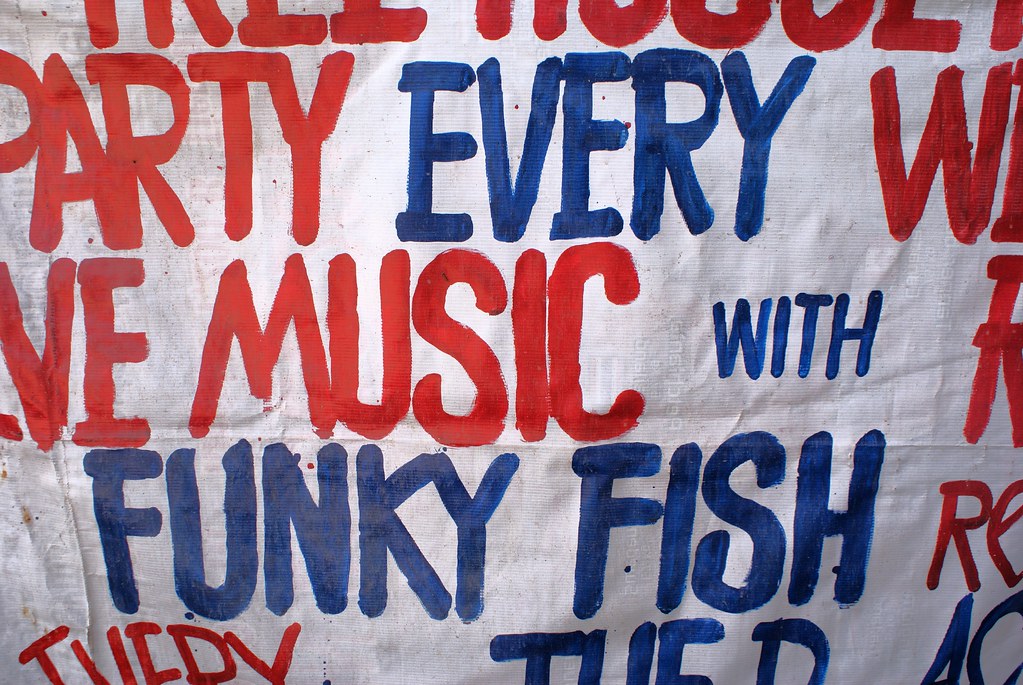 Affiche pour les concerts du Funky Fish à Koh Lanta.