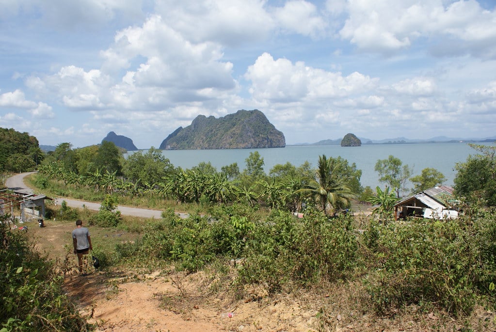 Vue depuis l’île du nord sur les ilots du parc national.