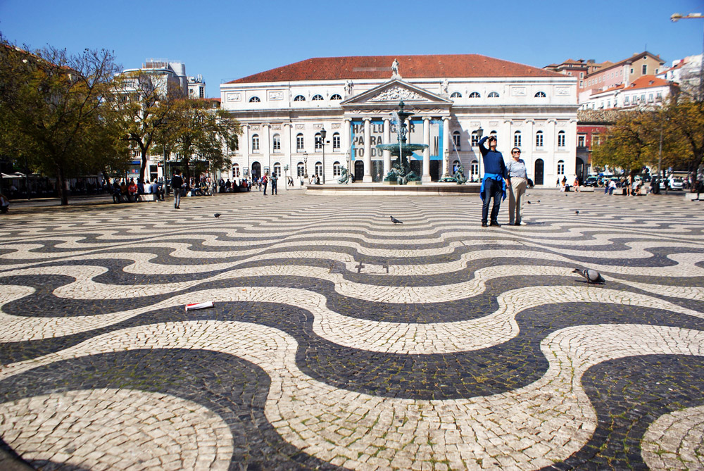 Place de Rossio à Lisbonne.