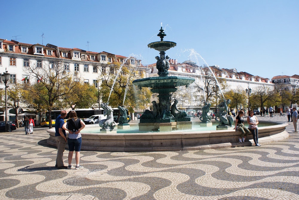 Place de Rossio à Lisbonne.