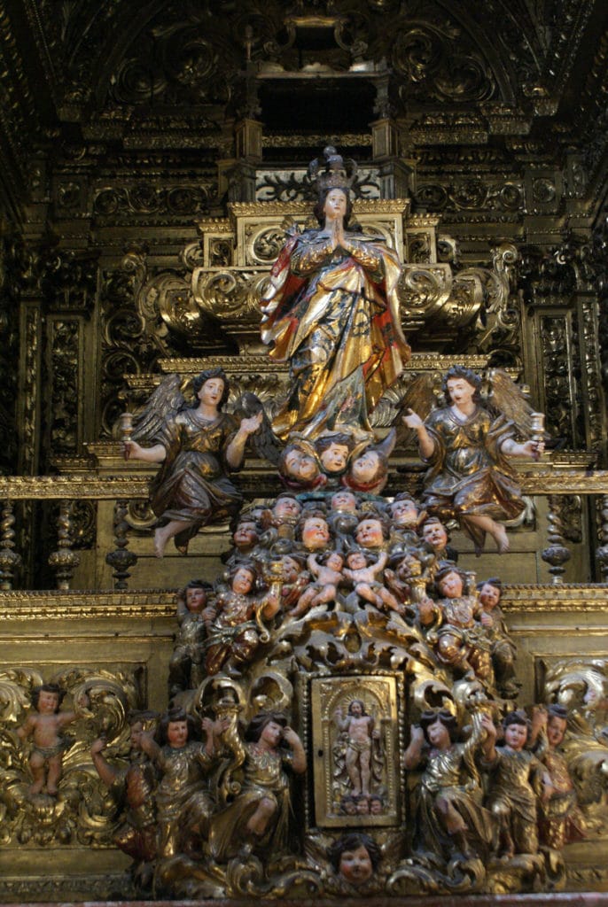 Autel baroque de l'église du Couvent de Cardaes à Lisbonne.