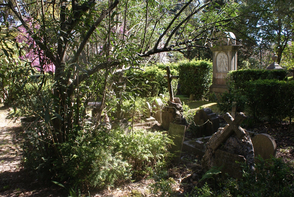 Dans le cimetière des Anglais de Lisbonne.