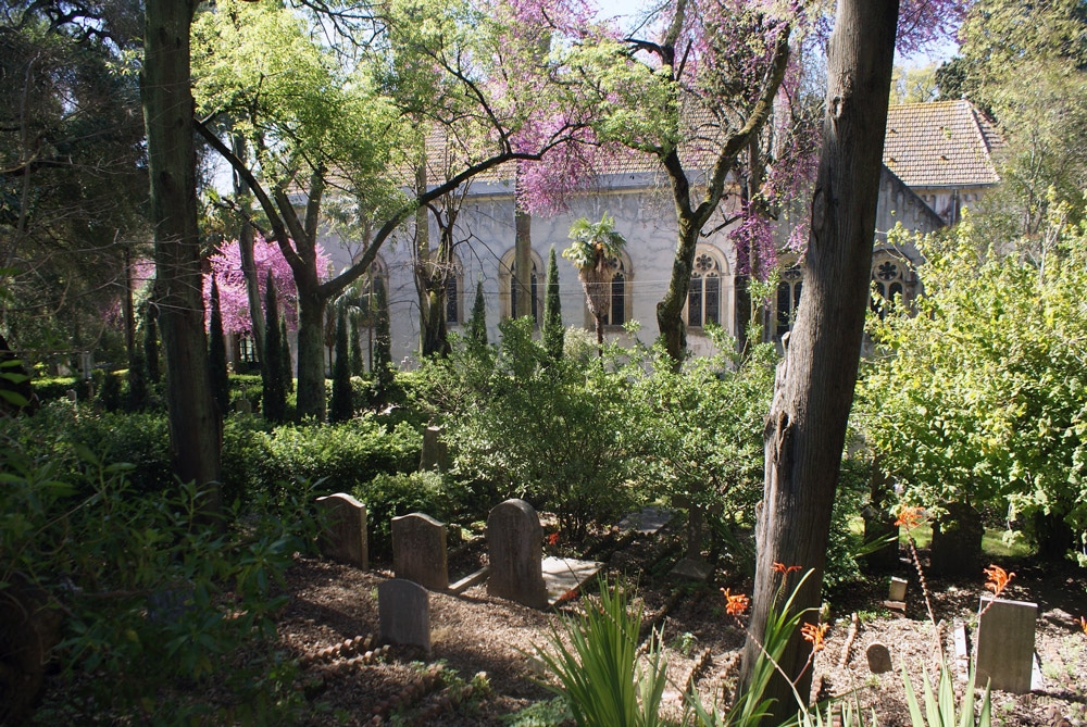 Eglise Saint Georges dans le Cimetière anglais de Lisbonne.