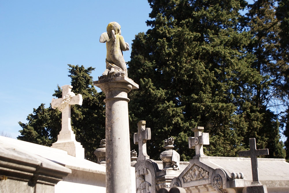 Dans le cimetière des Prazeres du quartier d'Ourique à Lisbonne.