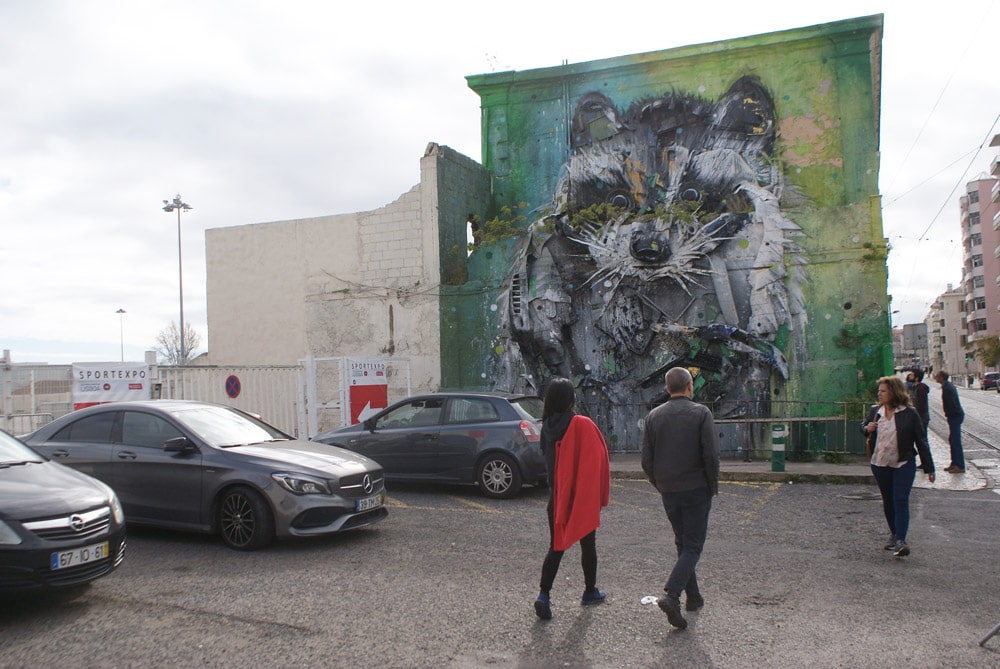 Street art à Lisbonne de Bordello II dans le quartier de Belem